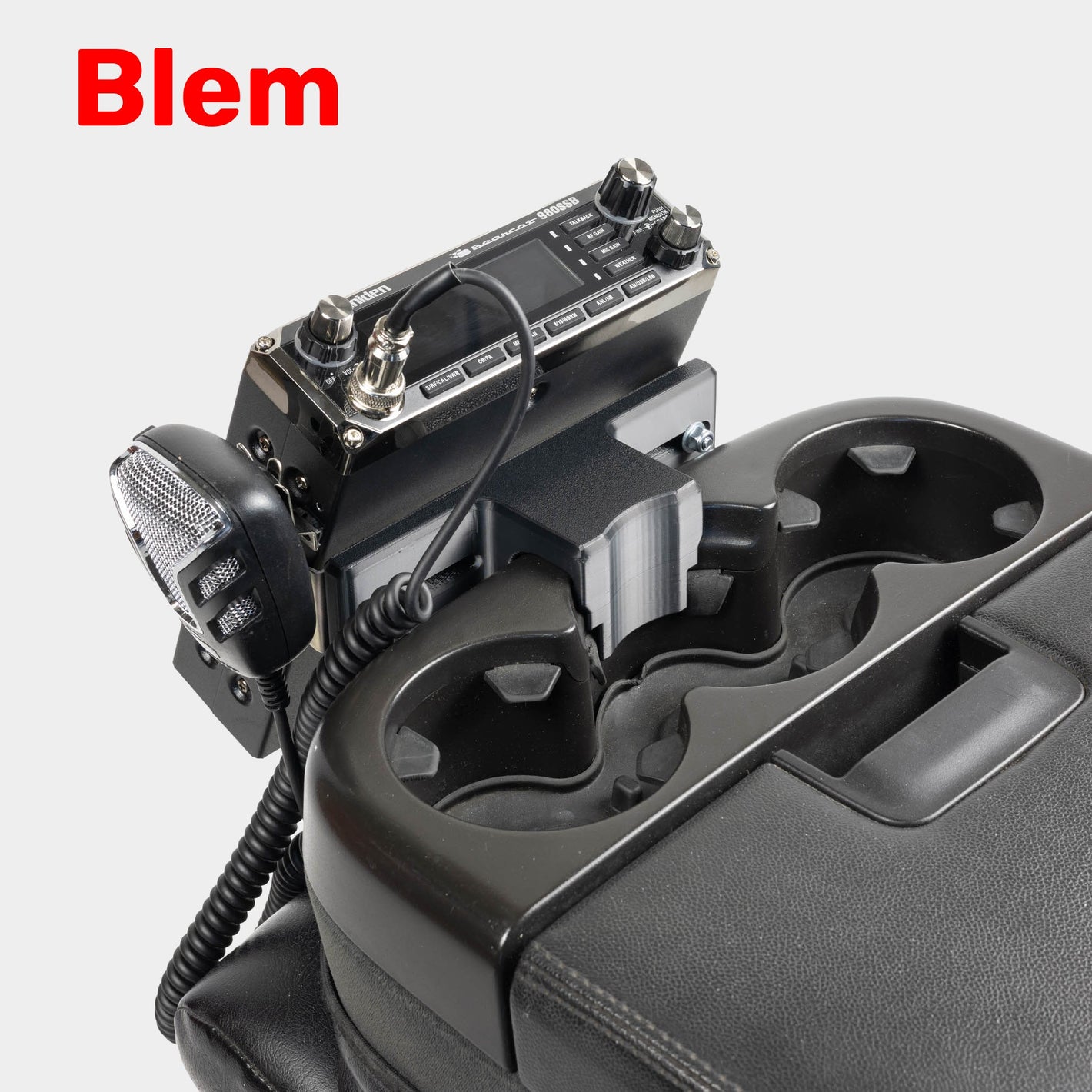 BLEM Radio Mount | 2007-2013 Silverado Sierra With Flip-Up Center Seat And 3 Cup Holders