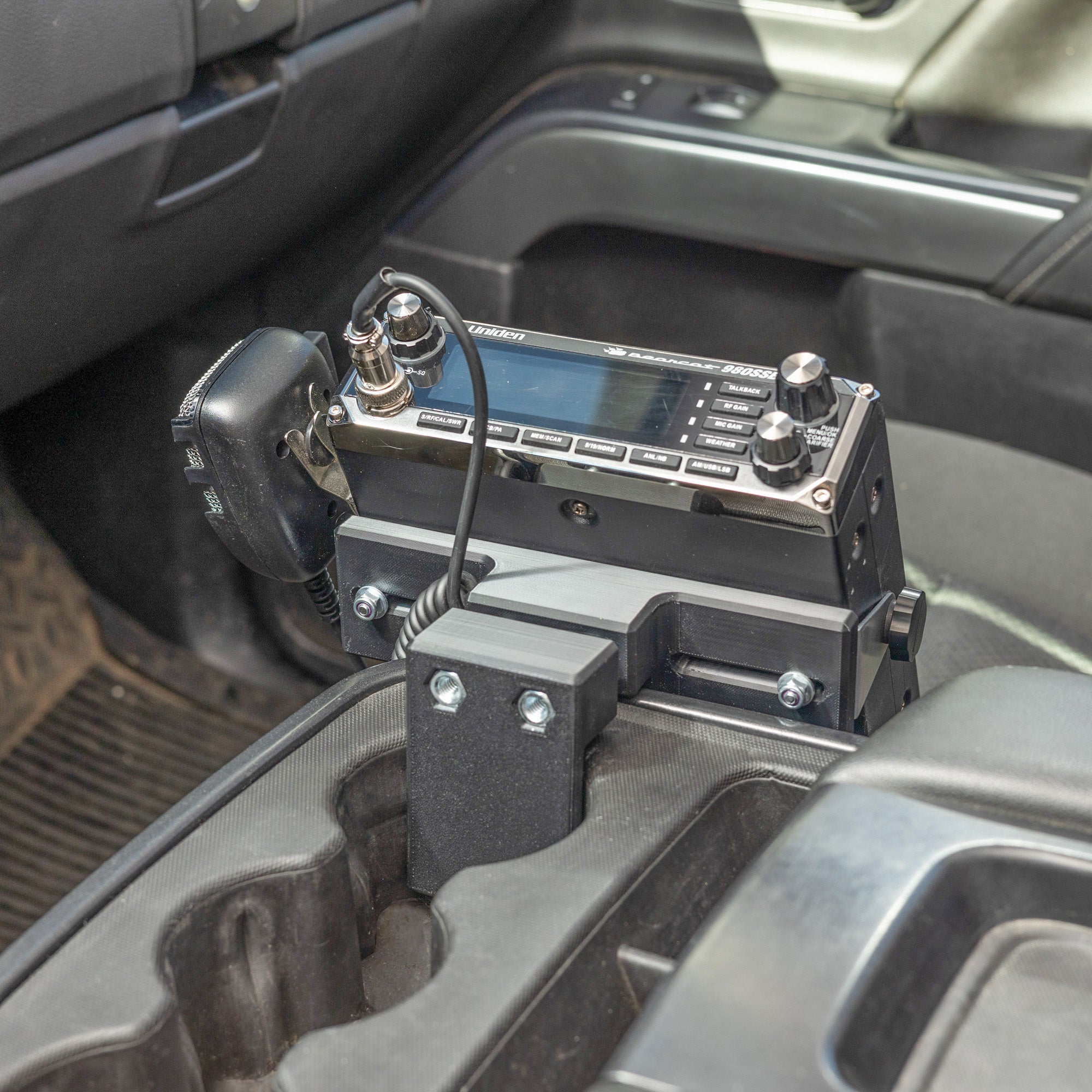 Adjustable Console Radio Mount | Clamping Mount Works with CB, Ham ...