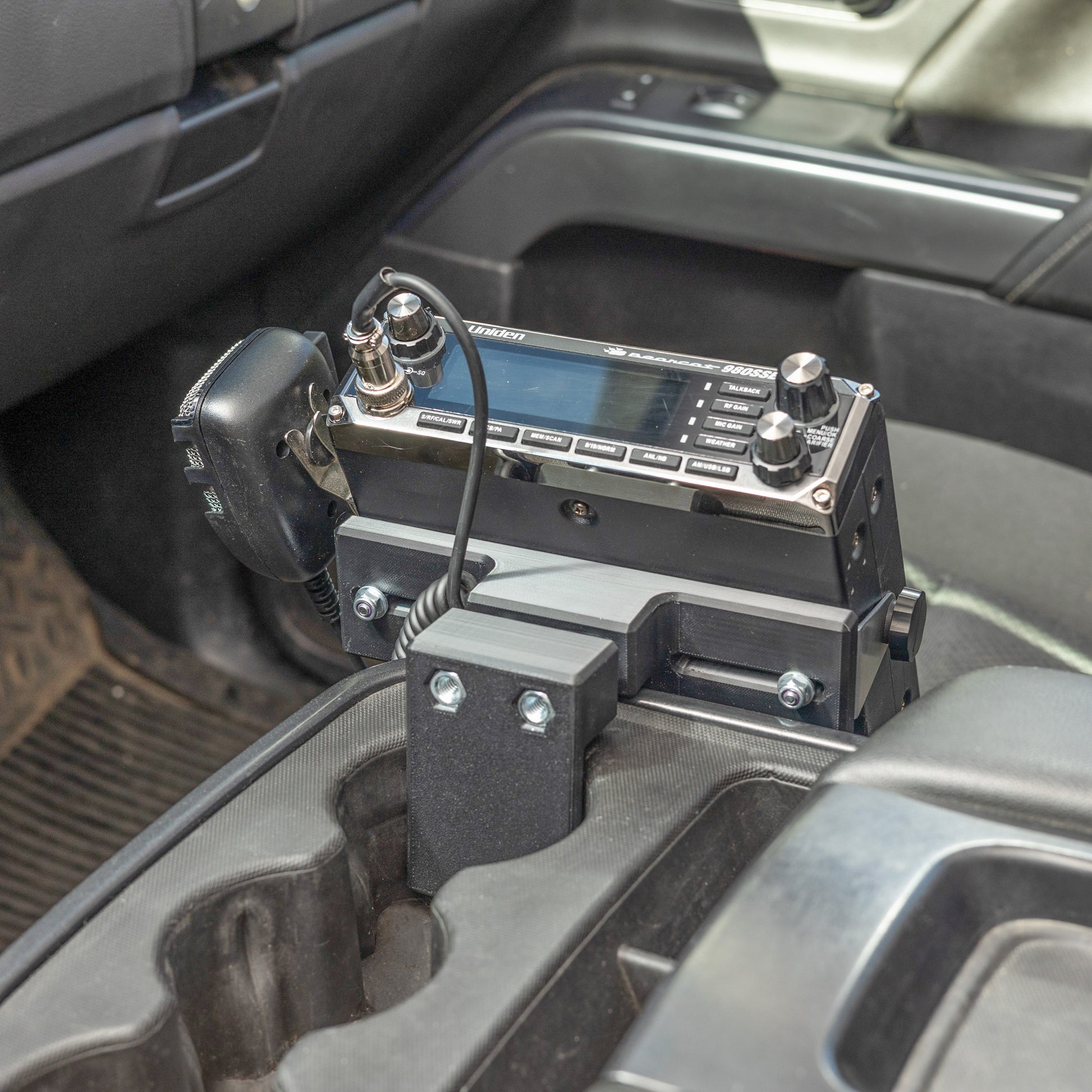 Adjustable Console Radio Mount | Clamping Mount Works with CB, Ham ...
