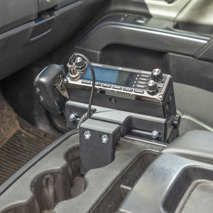 Adjustable Console Radio Mount - Clamping Mount Works With CB, Ham, GMRS Radios, Scanners and More