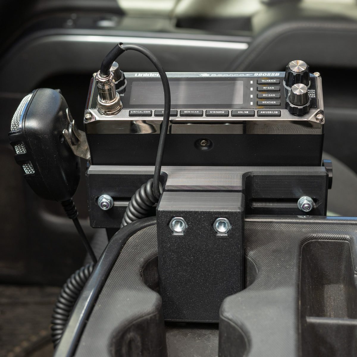Radio Control Mount Adjustable Console Radio Mount | Clamping Mount Works with CB, Ham ...