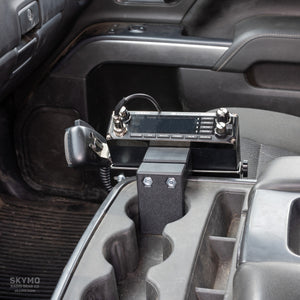 Adjustable Console Radio Mount - Clamping Mount Works With CB, Ham, GMRS Radios, Scanners and More