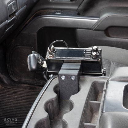 Adjustable Console Radio Mount - Clamping Mount Works With CB, Ham, GMRS Radios, Scanners and More
